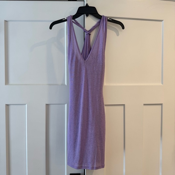 Superdown Lily Twisted Strap Dress, Lavender Purple, Size XS - Picture 4 of 7